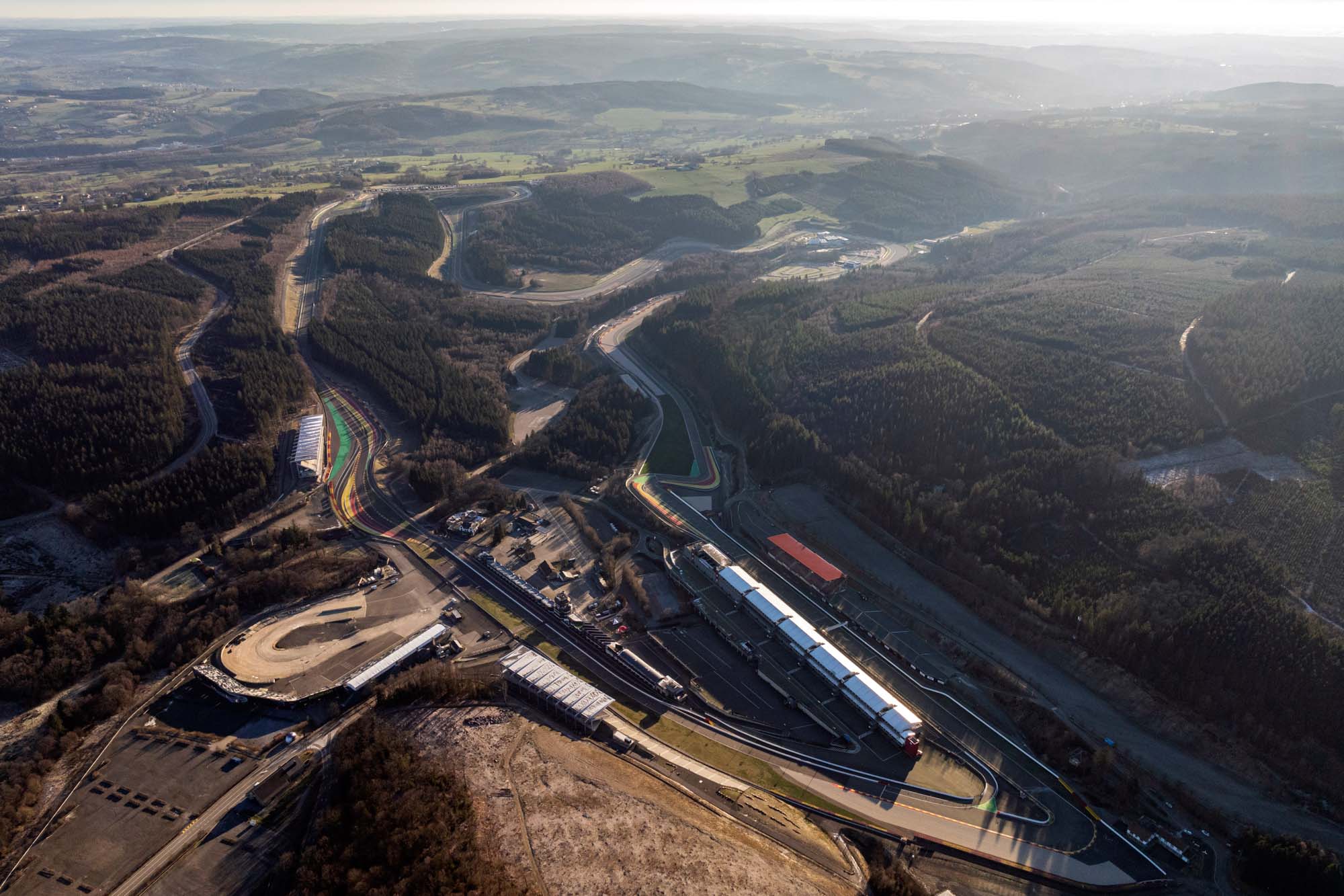 Vue aérienne du circuit de Spa-Francorchamps